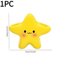1PC Cartoon Star Electric Toothbrush Holder Home Toilet Bathroom Cute Creative Toothbrush Shelf Toothpaste Storage Holder geltona