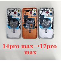 DIY Back Shell 14 pro max To 17 pro max Back Cover Assembly Fully Compatible For iPhone 14 Pro Max Like 17 Pro Max Back Housing 14 PM to 17 PM Blue