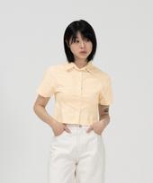 Tofi Woman W Crop Slim Half Shirt (Lemon) Lemon/L