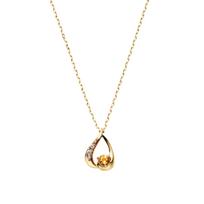 Vendome Aoyama November Yellow Gold K10 AJVN147440CT [Official] Necklace, Birthstone, Citrine,