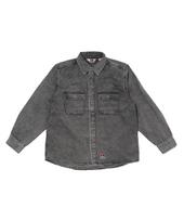 Ben Davis White Label Bleach Twill Shirt Charcoal Charcoal/M