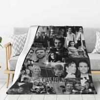 Custom Damon Salvatore Blanket 3D Printed Soft Flannel Fleece Warm The Vampire Diaries Throw Blankets Home Bedding Couch Quilt 130x150cm