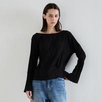 Nowood Plisse Blouse (Black) Black/Free