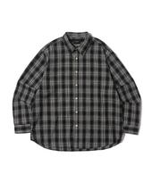 Cargo Bros Crease Loose Fit Check Shirt (Black) Free