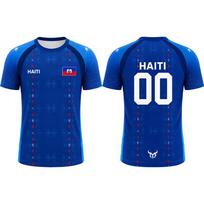 Haitian Flag 3D Print Quick Dry Football Jersey 2026 New Men's Sports Short Sleeve T-shirt Men's And Women's Casual Summer Tops 4XL