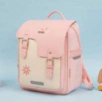 Tommy John pradinės mokyklos kuprinė Sumažinanti krūvį Vaikų kuprinė Didelės talpos Nugaros apsauga Anti-fall kuprinė 37*31*20CM rožinė