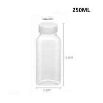 Empty Plastic Juice Bottles With Caps Clear Bulk Containers For Juicing Drinking Milk Jam 250ML balta
