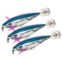 3 vnt dirbtiniai kietos žvejybos masalai Squid Jig 3 pcs