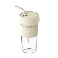 350 ml USB įkraunamas sulčių spaudimo puodelis maišytuvas, nešiojamasis mini kokteilių virimo aparatas maišytuvas nerūdijančio plieno ašmenys asmeninio dydžio vaisių sulčių maišytuvo buteliukas kelionės dovana smėlis