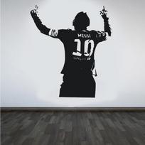 Sienos lipdukas Argentinos futbolo žaidėjas Žvaigždė Sienos meno lipdukas Vaikų miegamojo Nuimamas sienos dekoras