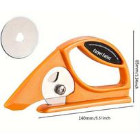 Rolling Material Cutting Knife - A Solid Large Handle Rotating Utility Knife suitable for Cutting Carpet Felt Paper oranžinė