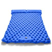 Outdoor Portable Ultra-light Inflatable Mattress with Built-in Pillow Pump Sleeping Pad Camping Air Mat for Travel Hiking Blue