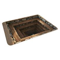 Kilimėlis 3D optinės iliuzijos kilimas su realistišku skylės efektu Minkštas neslystantis draugiškas gyvūnams kilimas Svetainės koridoriaus dekoratyvinis kilimas 40x60cm D