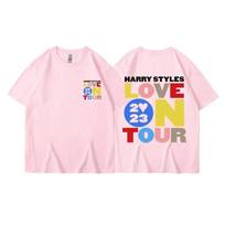 Harry Styles Love On Tour Mens 100 Cotton Summer Short Sleeve TShirt Y2K Hip Hop Street Casual Fashion Top Tshirts S
