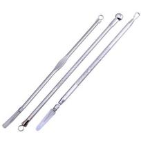 3 Pcs Double Ended Blackhead Comedone Blemish Acne Extractor Remover Tool Set