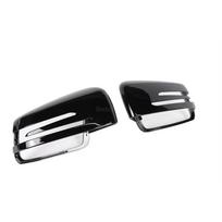 Juodas galinio vaizdo veidrodžio dangtelis Mercedes-Benz W176 W246 W212 W204 C117 W221 C218 a B C E S CLA GLA GLK klasei Auto Acces Glossy black-Left juoda