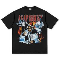 High Street Hip-hop Rap Print T-shirt for Men. Comfortable Shirt. Cotton Casual Streetwear Top. - Men's Summer Cotton Graphic... S įvairiaspalvis