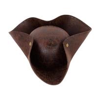 1pc Unisex Leather Pirate Hat,Triangular Pirate Hat,Suitable for Decorating Various Party,Movie Costume Hat,Irish Dance Costume ruda