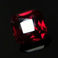 CERTIFIED Loose Gemstone Red Ruby Square Prince Cut Jwelery Making 8 Ct Natural 12 mm approx raudona
