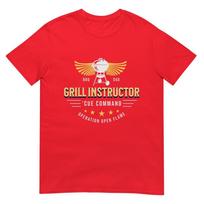 Grill Instructor Bbq Dad Cue Comunisexd Op Open Flame Father TShirt S