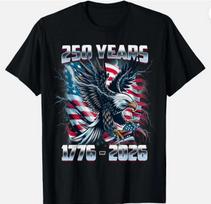 250 Years 1776 2026 250th Birthday Party Tshirt S