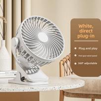 Desktop Fan - USB Charging for Home Use, Portable Mini Fan for Students' Dormitory, Clip-on Fan, Handheld with Three Speed Settings Straight-in insertion