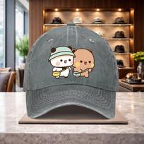 Bubu And Dudu Pattern Baseball Cap Casual Outdoor Hat Suitable for Men And Women Lightweight Adjustable Size Design Fashion 1pc
