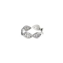 Ventfille   Copper Retro Dna Double Helix Wave Ring For Women Simple Temperament Party Gift Jewelry  New Trendy resizable