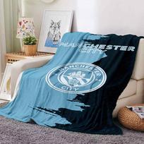 Manchester City Crest Blankets Flannel Printed Breathable Warm Throw Blanket for Home Office Bedspreads 0708a9 75cmx90cm