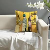 Fashion G-grim high b Pillow Case Natural Linen Organic Fabric Double-Sided Printing Sofa Home Decor Cushion Cover 30x30cm