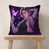 HOT Game V-VALORANT Pillow Cover For Bedroom Room And Living Room Sofa Decorative Cushion Cover 30x30cm