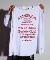 Okens Seoul [Mangwon Society Club] Long Sleeve T-Shirt White (2024) Red/L