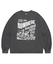 Maha Grid Dust Motorcross Pigment Ls Tee Charcoal(Mg2Efmt563A) Charcoal/L