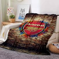 Arsenal Football Club Crest Blankets Flannel Printed Breathable Warm Throw Blanket for Home Office Bedspreads 0708a25 75cmx90cm