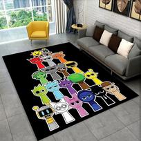 Music Sprunki Incredibox Game Non-Slip Area Rug for Living Room,Bedroom,Playroom,Soft Carpet Floor Mat Home Decor Rug Kids Room 40x60cm