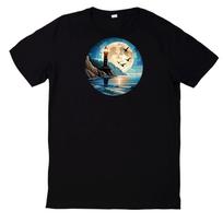 T-Shirt Buntes Buntglas Leuchtturm Motiv Baumwolle XXXXL
