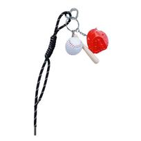 Baseball Keychain with Miniature Bat and Glove for Sports Lovers Handmade Charm Creative Car Keyring Unique Bag Pendant