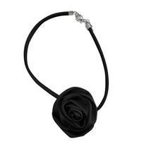 Vintage Big Flower Choker Necklace Neckband Jewelry Clothing Matching Collar 1 juoda