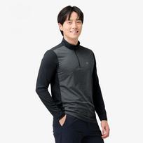 Pro World Cup [Pwx]Q125-3104-1Dm Men'S Outdoor Cooling Hiking Zip-Up Tee Dark Melange/110