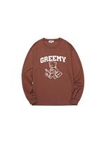 Grimi Bear Long Sleeve T-Shirts(Brown) S