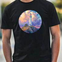 T-Shirt Herren Leuchtturm Portrait Motiv Baumwolle Größe XS bis 5XL XXXXL