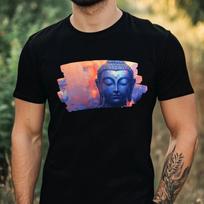 T-Shirt Herren Buddha Portrait Motiv Baumwolle Größe XS bis 5XL XS
