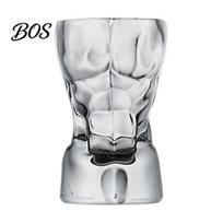 Funny Shot Glass Body Glasses for Party, Human Torso Mini Liquor Cup, Durable Creative Novelty Drinking Bar, Unique Gift Adults Muscle Design D