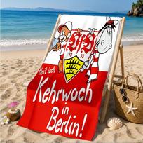 VfB Stuttgart Celebration Beach Towel, Quick-drying, Easy to Care for, Suitable for Both Fitness and Beach Vacations,Sports Essential 70cmx140cm(27x55inch)