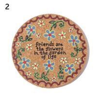 Tea Coasters Mug Holder Placemats Anti-hot Heat Pad Wooden Cup Mat Cork Coasters Heat Resistant 2