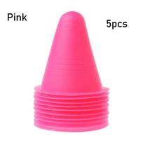 Roller Skating Tool Training Equipment Football Soccer Rollers Marking Cup Skate Marker Cones 5pcs rožinė