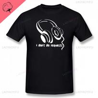 Dj Headphones T Shirts Graphic Streetwear Short Sleeve Oneck Harajuku Music Techno Tshirt Funny Unisexs Clothing For Ladies S