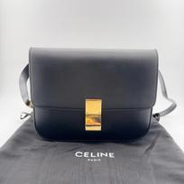 [Pre-Owned] Classic Box Polished Gold Buckle Leather Tofu Bag Shoulder Bag Crossbody Bag Medium - Very Good #CO23YP ONE SIZE