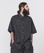 Cargo Bros Cb Pigment Oversleeve Short Sleeve Shirt (Charcoal) Free