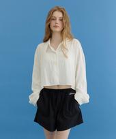 Pandora Fit Unbalance Crop Shirts (White) White/Free